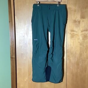 Orage forest green and black snowboarding pants, size large